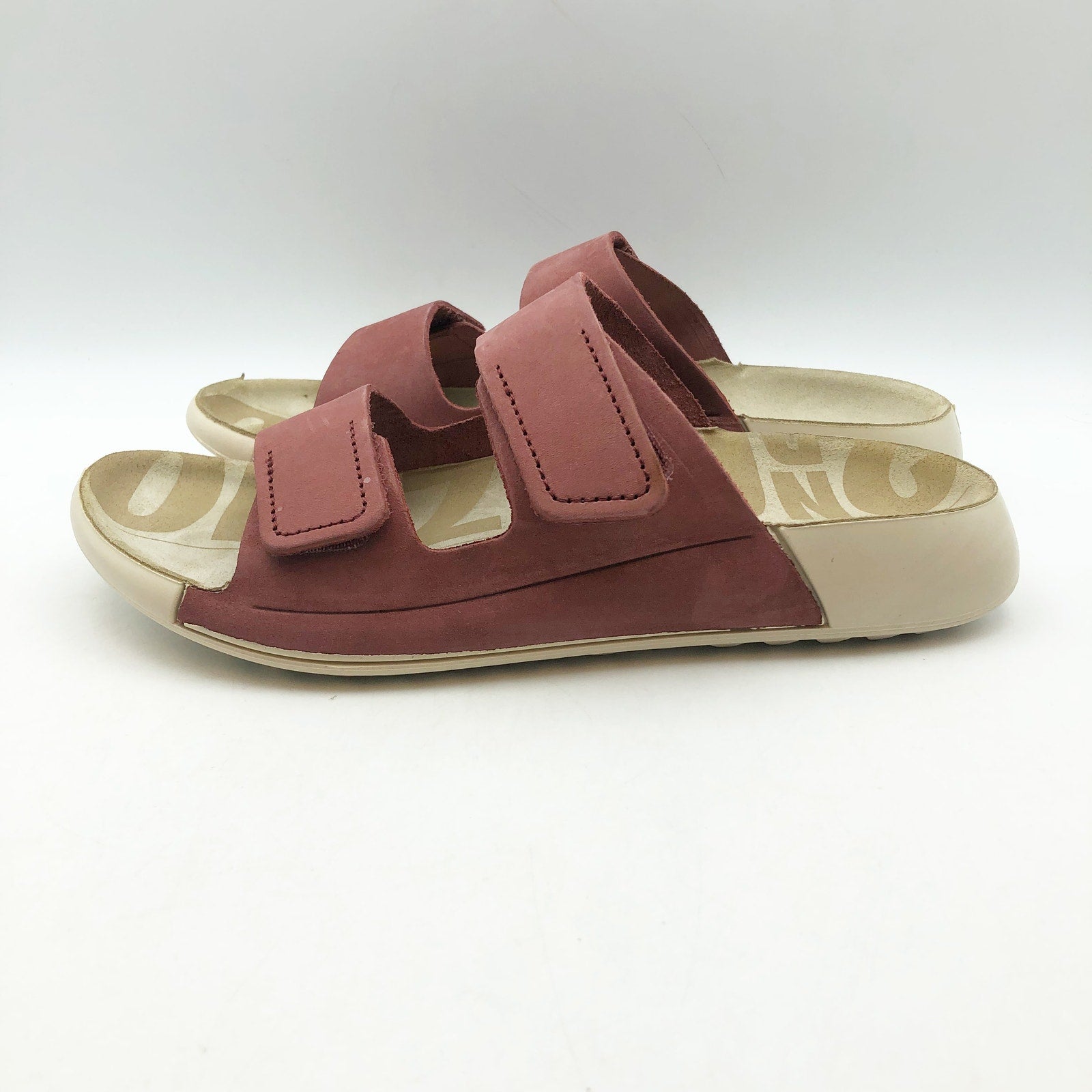 ECCO Womens Cozmo Two Band Slide Sandals EU 36 US 5-5.5 Red NIB