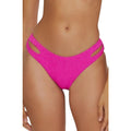 BECCA Women's Luminous Hipster Bikini Bottom Small Vivid Pink Cut Out Swim NWT