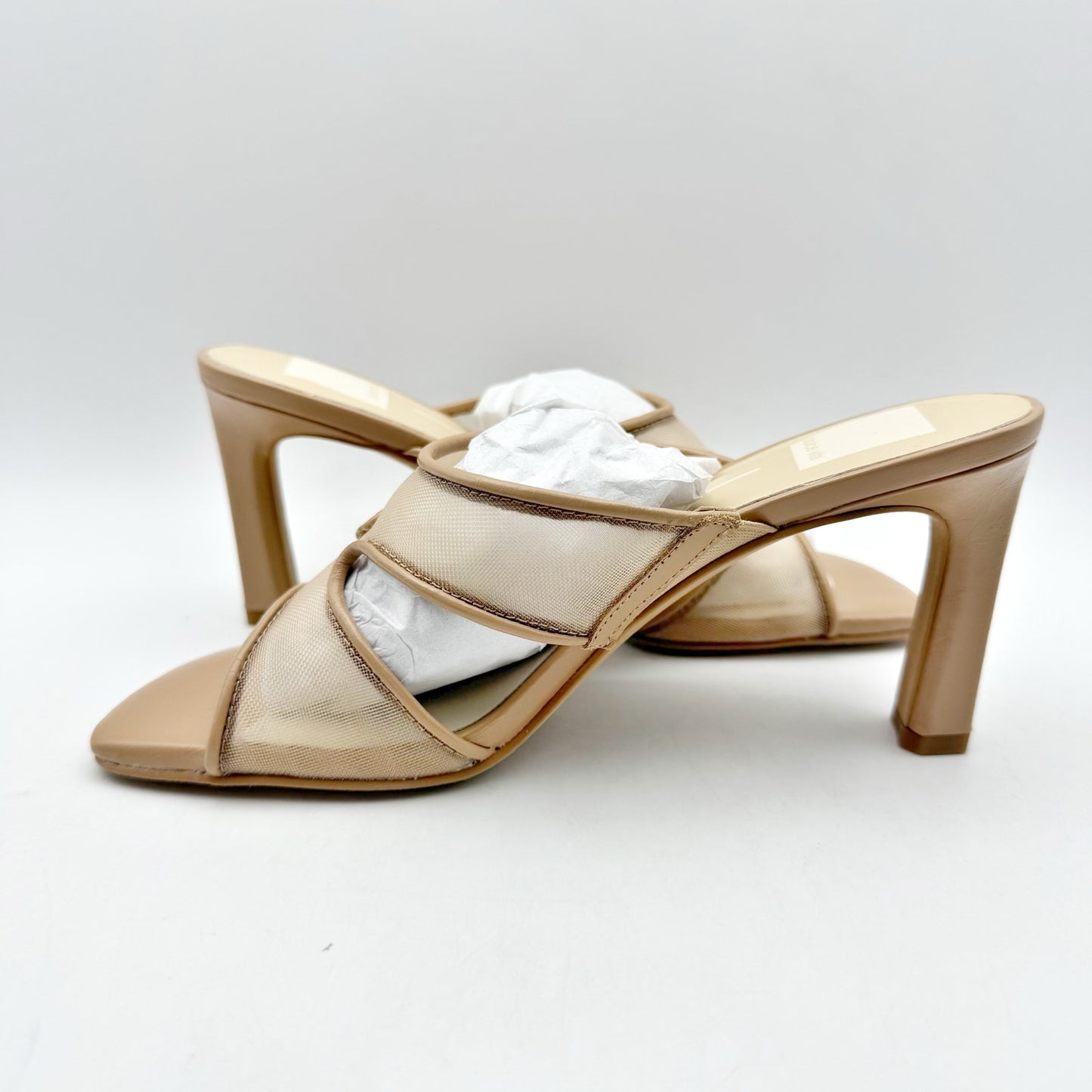 Dolce Vita Womens Gitel Heeled Sandals US 6 Light Tan Leather NIB