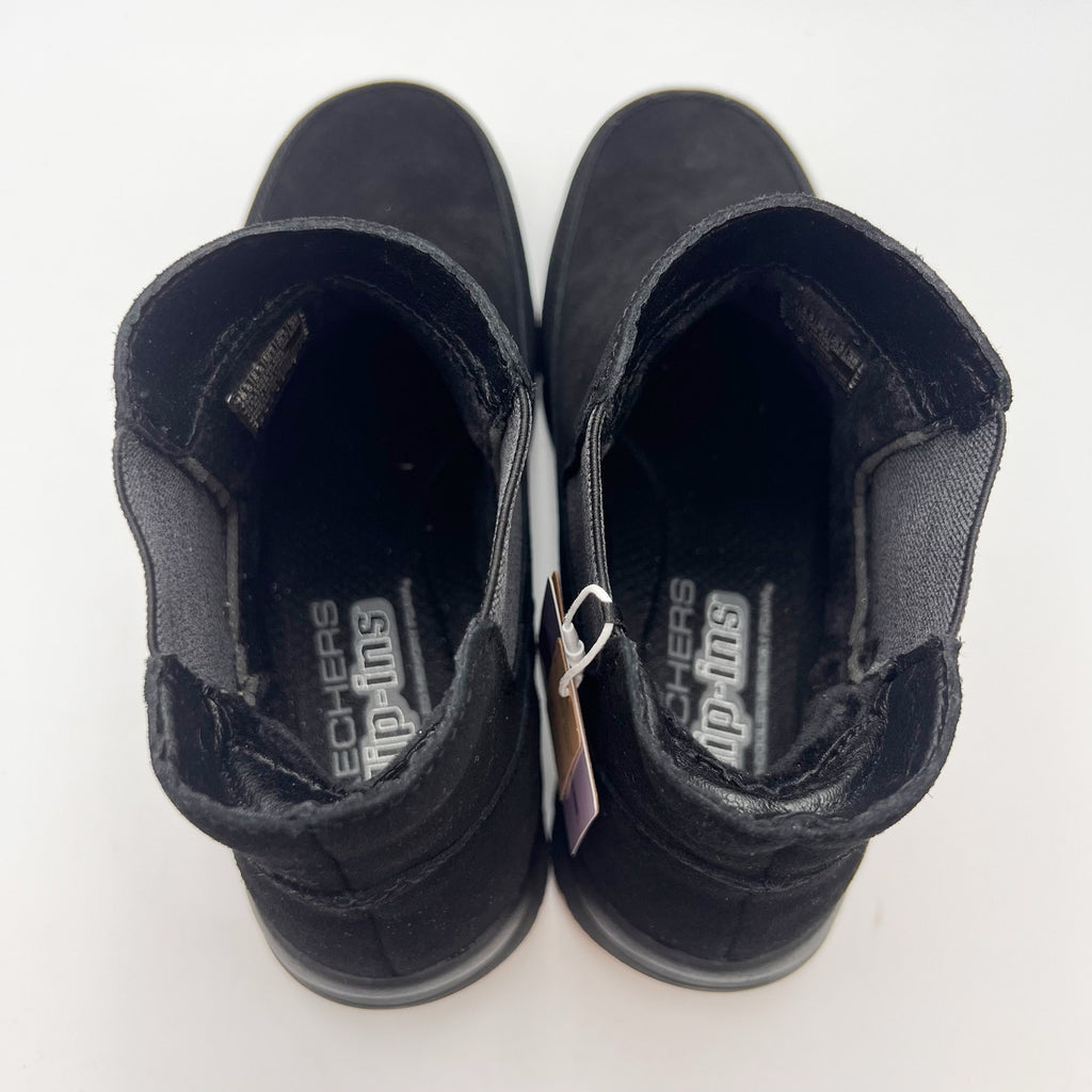 Skechers Womens Slip Ins Easy Going Icon Ankle Chelsea Boots Size 8.5 Black NIB