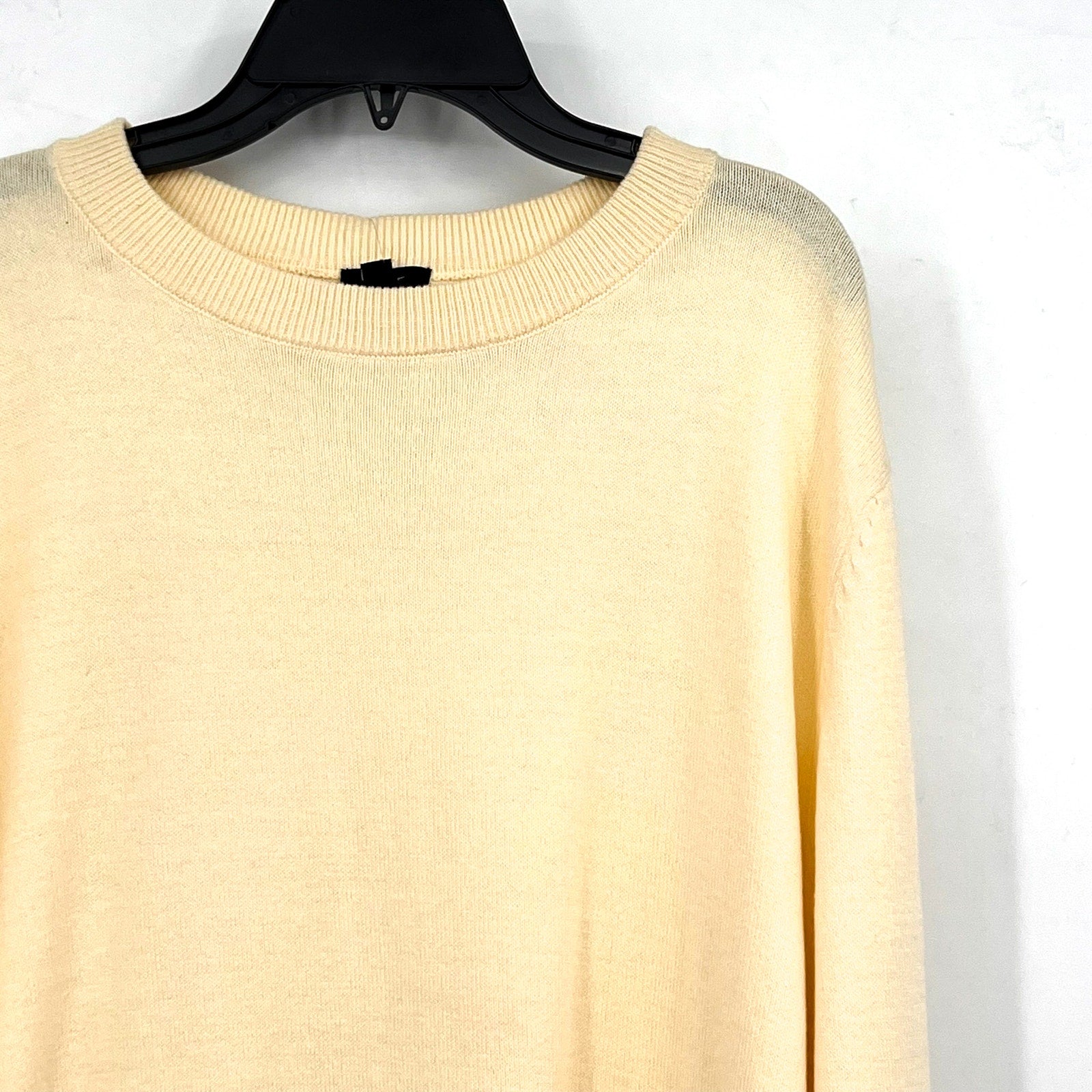 JEFF CLOTHING Mens Lightweight Crew Neck Sweater XXL Yellow Cotton Blend NWT