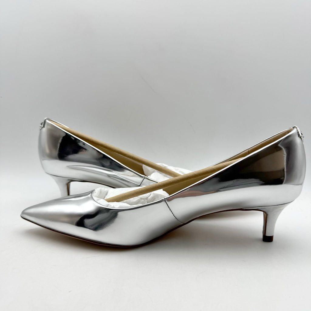 Sam Edelman Womens Dori Pumps Size 8.5 M EU 39 Silver Leather Heels NIB