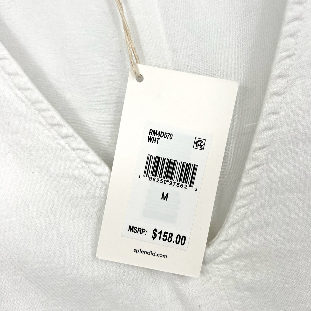 SPLENDID COLLECTION Dawson Dress Medium White Sleeveless V Neck NWT