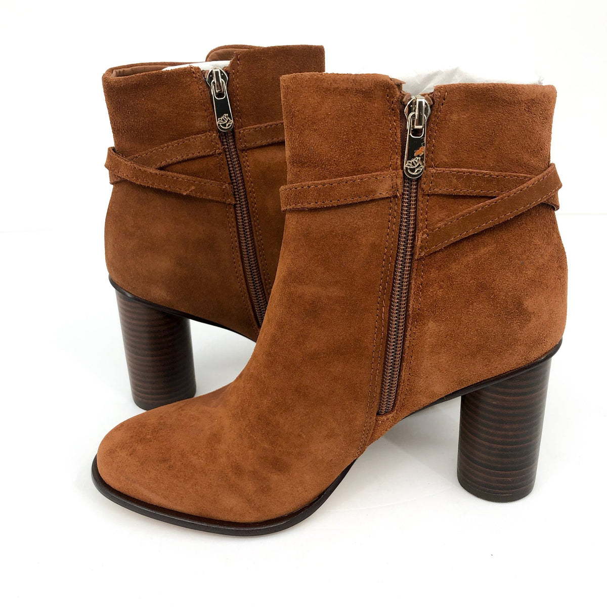 DRAPER JAMES Womens Tegan Ankle Boot Size 8 Cognac Brown Leather NWOB