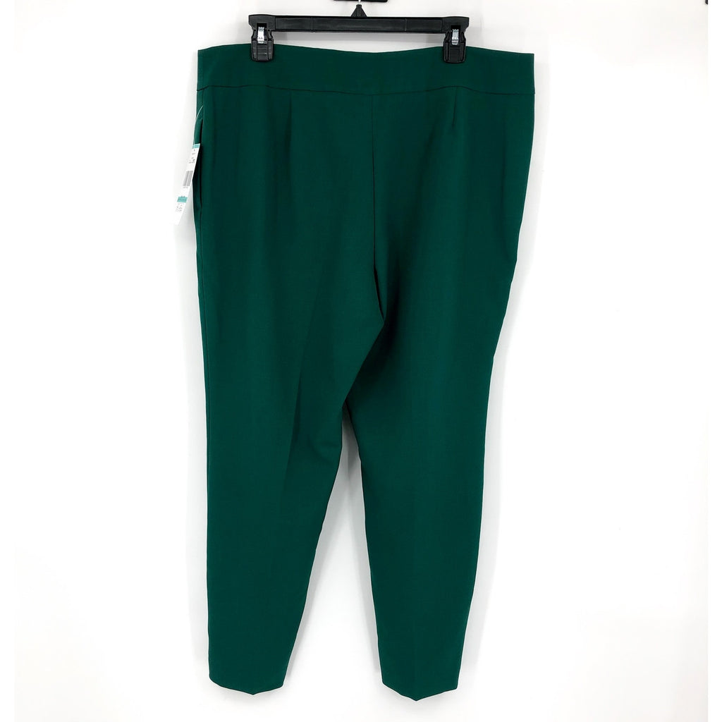 LE SUIT Womens Slim Straight Suit Pants Size 16 Petite Emerald Green Stretch NWT