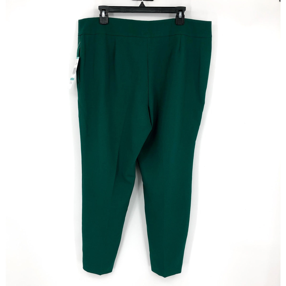 LE SUIT Womens Slim Straight Suit Pants Size 16 Petite Emerald Green Stretch NWT