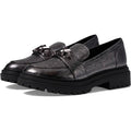 Micheal Kors Womens Parker Lug Loafers Size 6 M Metallic Grey NWOB