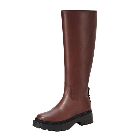 Coach Womens Julietta Knee High Boot US 6.5 B EU 37 Walnut Brown Leather NWOB