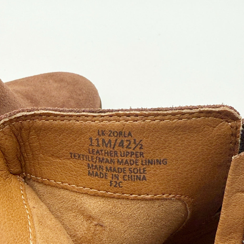 Lucky Brand Womens Zorla Wedge Ankle Bootie Size 11 M Brown Suede NWOB