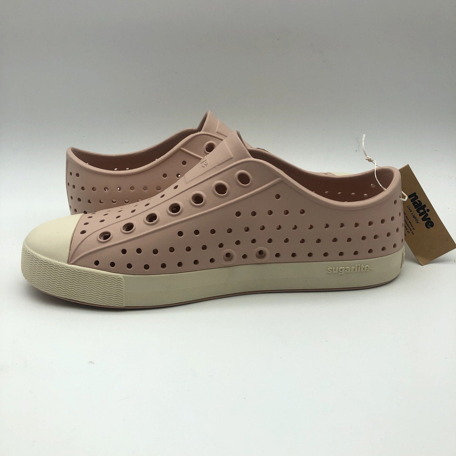 Native Unisex Jeffersons Slip On Shoes Womens 7 Chameleon Pink Waterproof NIB