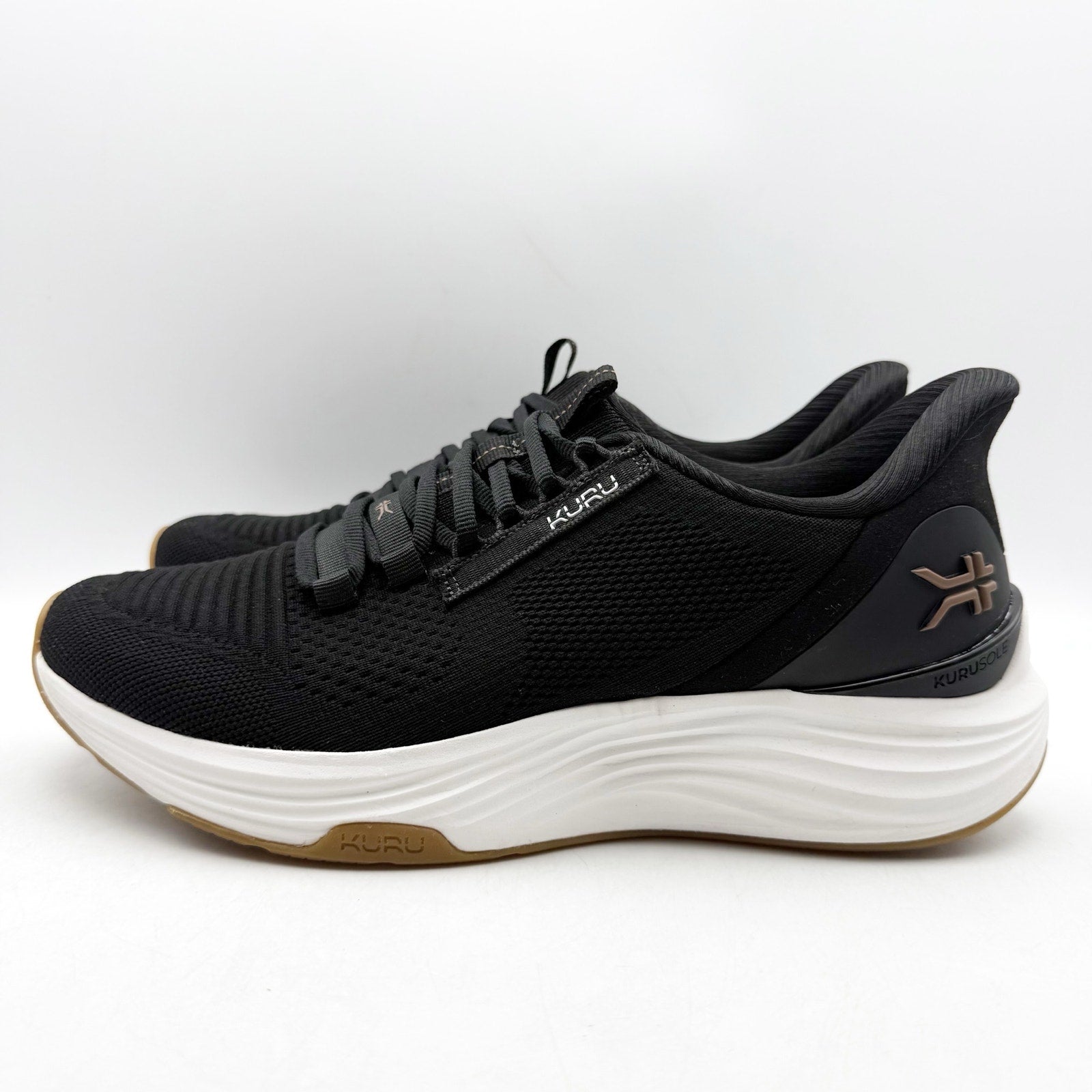 Kuru Womens Atom 2 Athletic Shoes US 9.5 Wide Black Sneakers NWOB