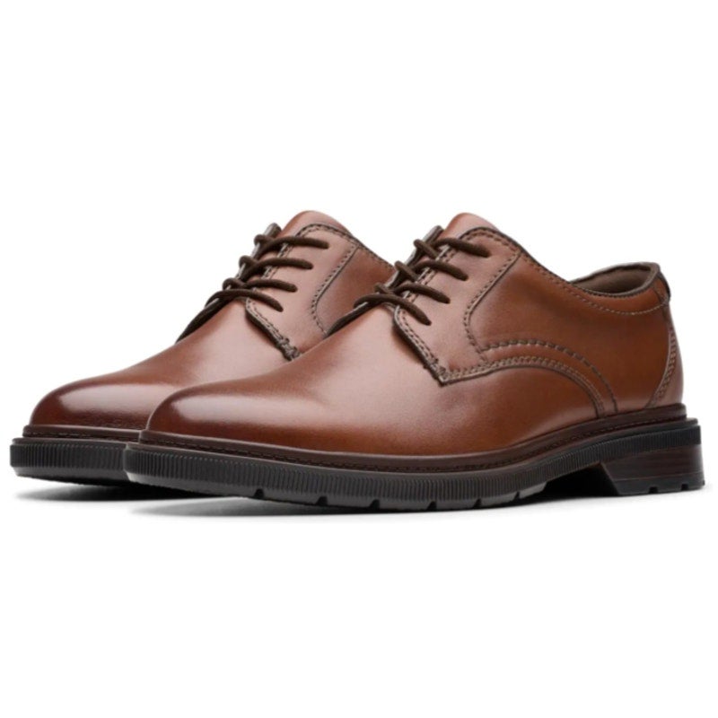 Clarks Mens Burchill Derby Dress Shoes Size 10.5 M Brown Leather NWOB