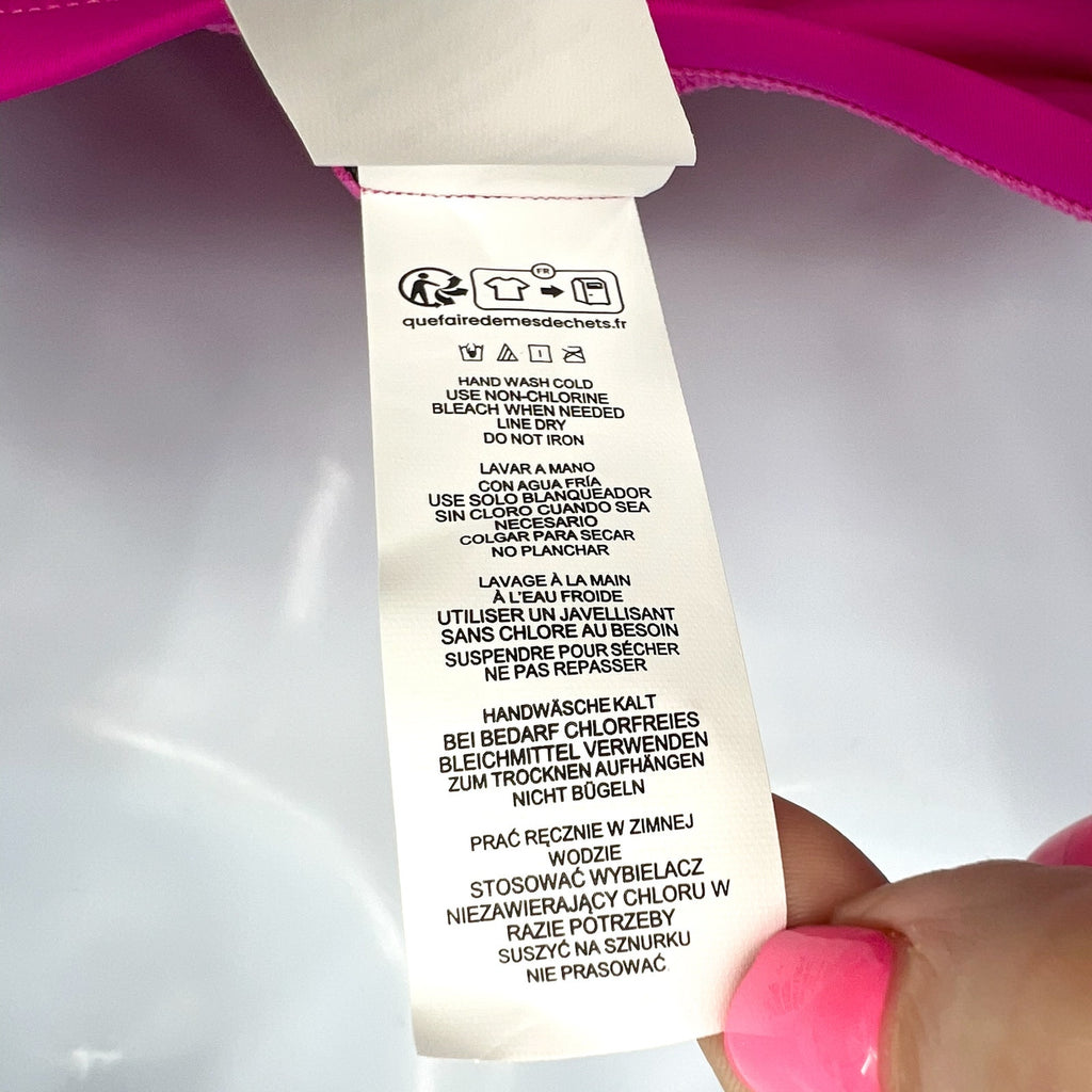 LAUREN RALPH LAUREN O-Ring One-Piece Swimsuit Size 14 Freesia Pink High-Neck NWT