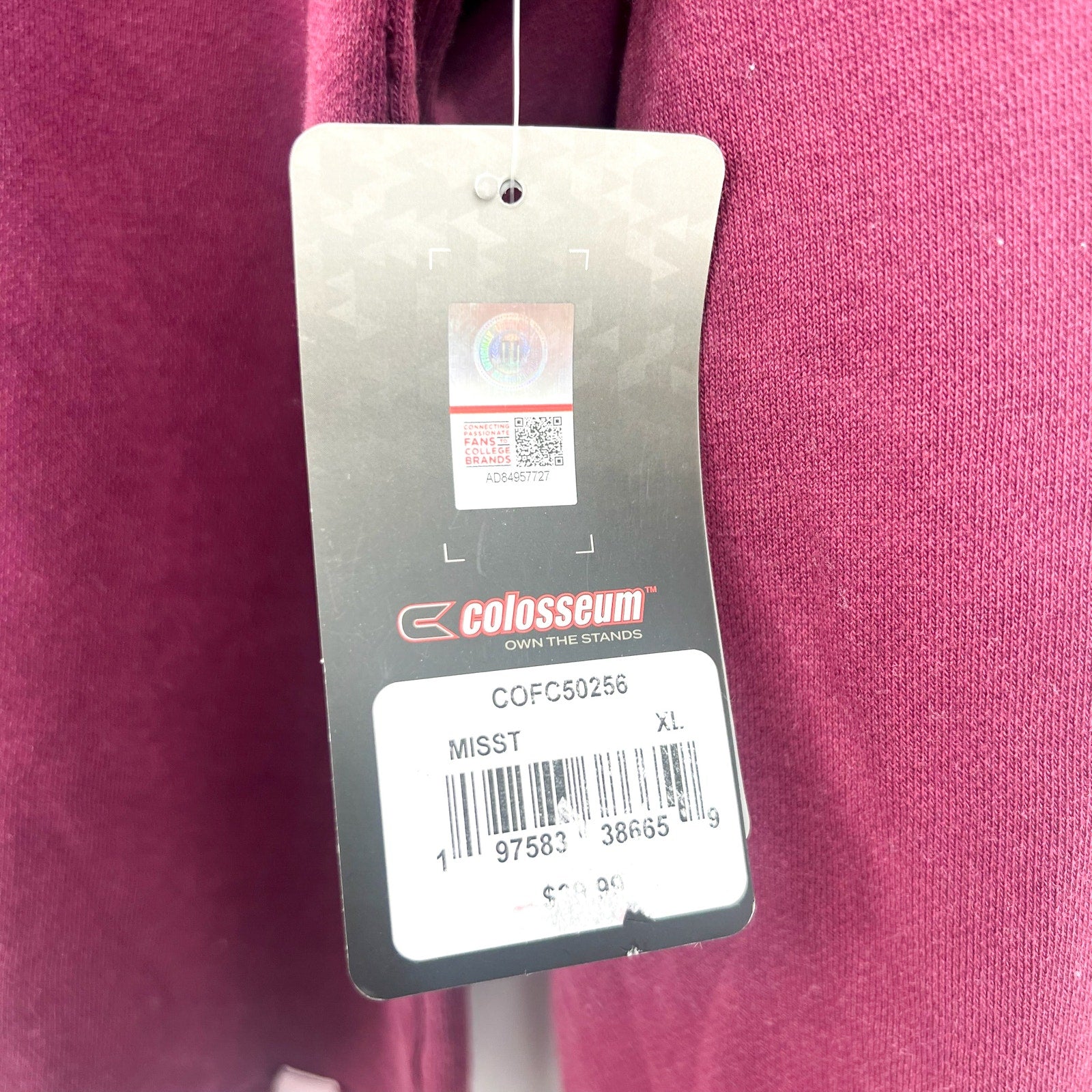 COLOSSEUM Youth A&M Aggies Cropped Sweatshirt XL Red Maroon Fleece Crewneck NWT