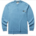 WOLVERINE Mens Guardian Cotton Long Sleeve Henley Shirt XXL Blue Flame Resis NWT