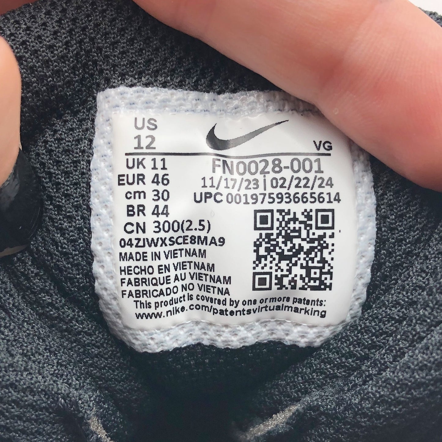 Nike Men's Alpha Menace 4 Shark Football Cleats Size 12 Black Grey White NWOB