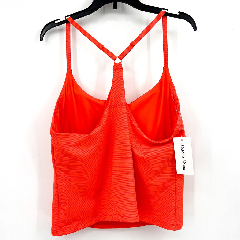 OUTDOOR VOICES women's TechSweat Move Free Tank Top XXL Orange Hot Coral NWT