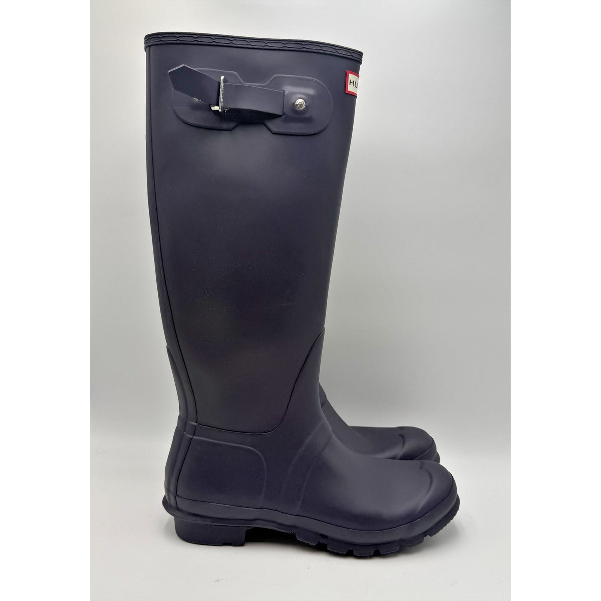 Hunter Womens Original Tall Rain Boots Size 10 Navy Blue Waterproof NWOB