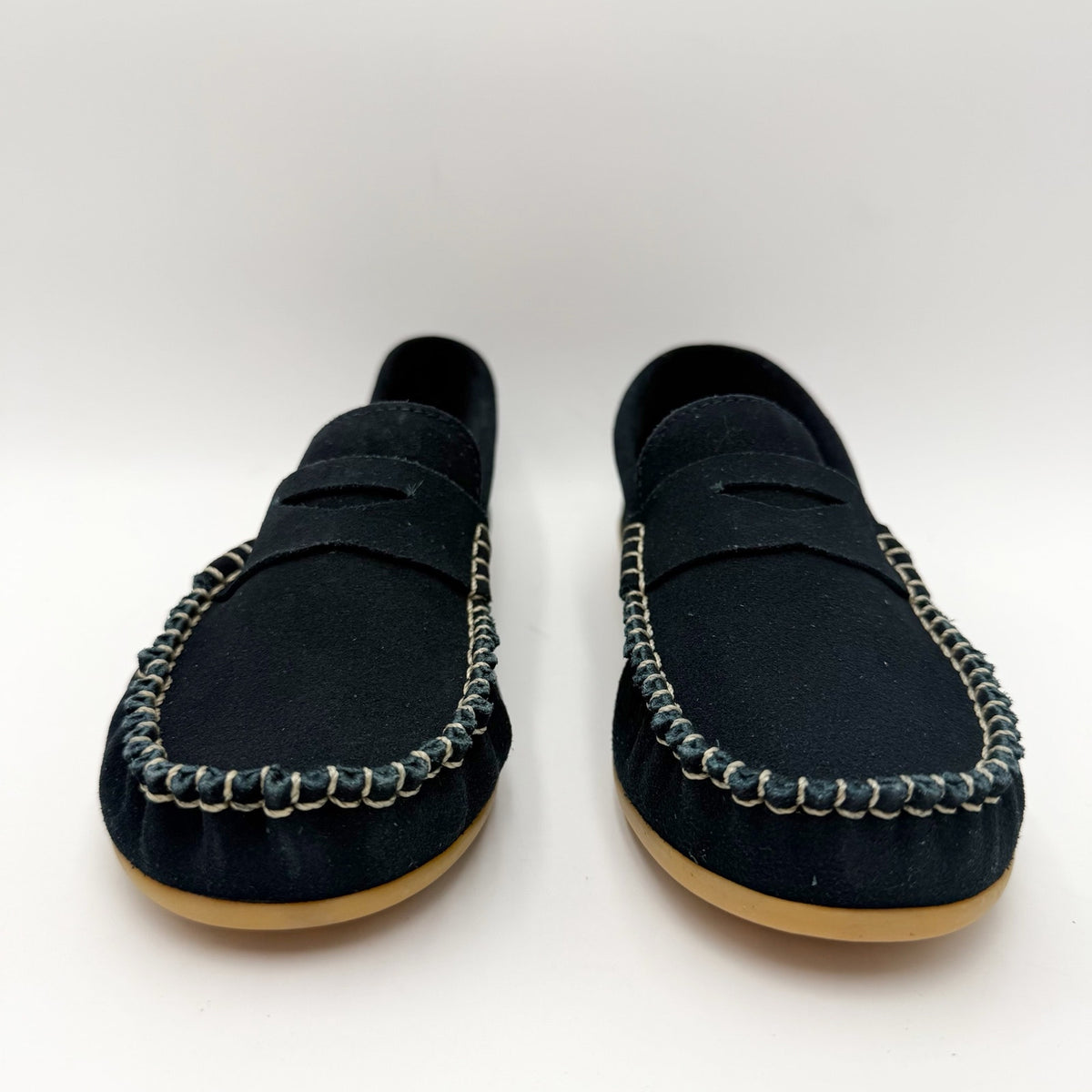 Elephantito Big Boys Alex Driver Moccasin Loafers Size 5 Navy Blue Suede NWOB