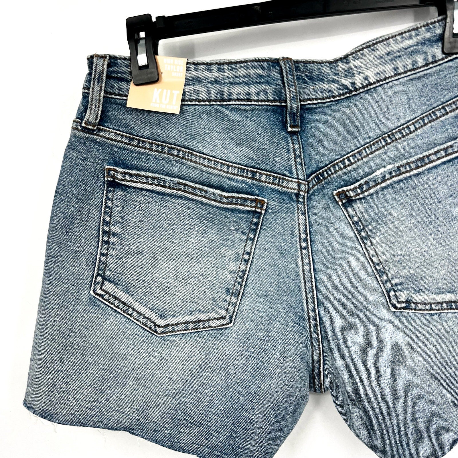 KUT FROM THE KLOTH Women's Taylor Denim Shorts Size 4 Freedom Blue High Rise NWT