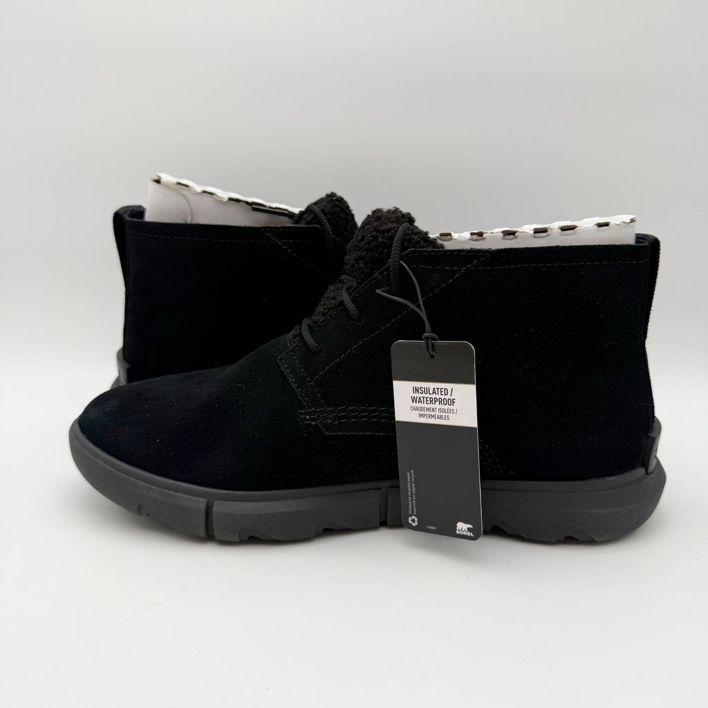 Sorel Women Explorer Next Drift Bootie US 9.5 EU 40.5 Black Suede Waterproof NIB