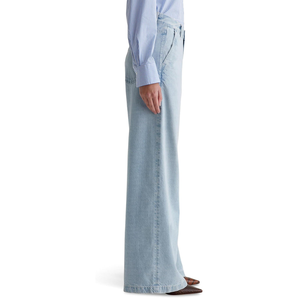 AG ADRIANO GOLDSCHMIED Stella Palazzo Wide Leg Jeans Size 28 Idol Light Wash NWT