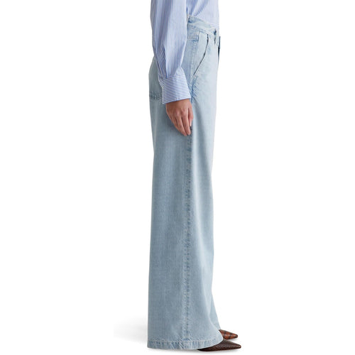 AG ADRIANO GOLDSCHMIED Stella Palazzo Wide Leg Jeans Size 28 Idol Light Wash NWT