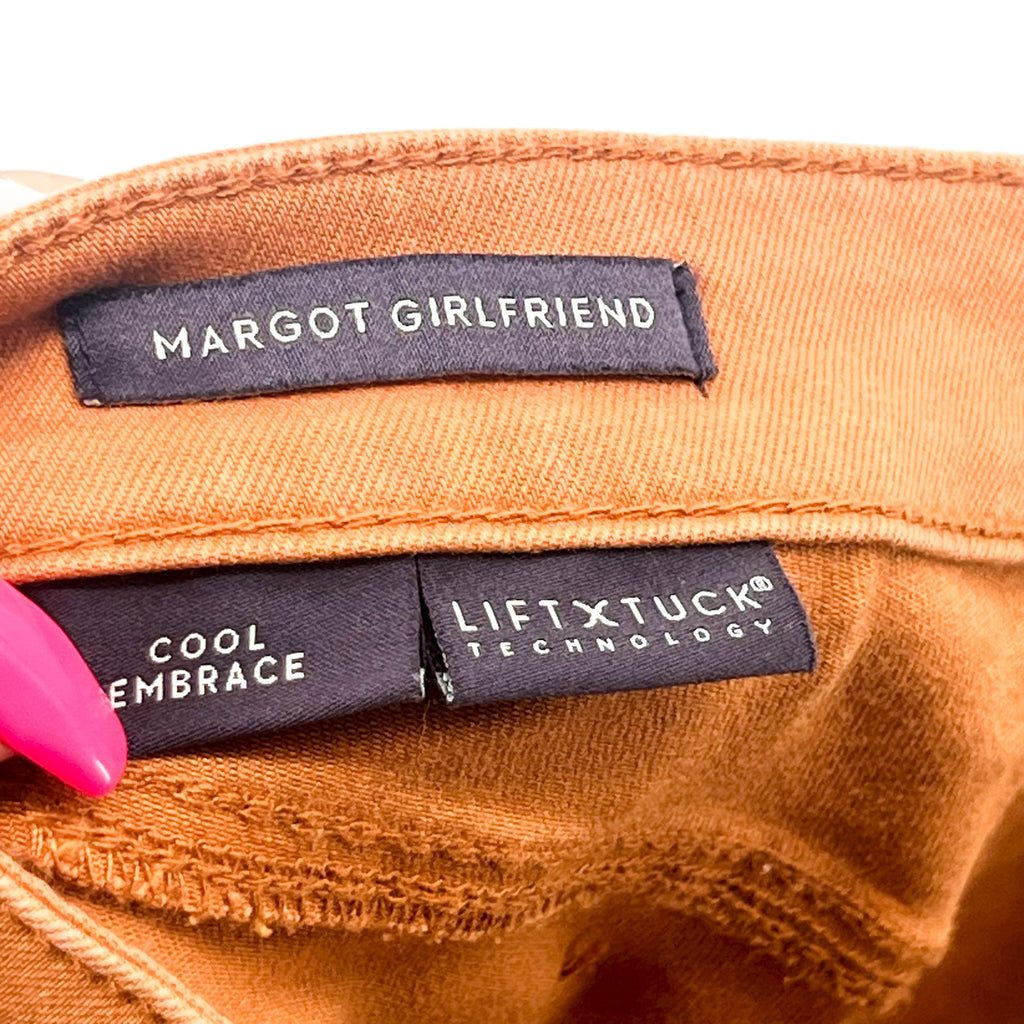 NYDJ Womens Margot Girlfriend Straight Leg Jeans Size 8 PETITE Rust Brown NWT