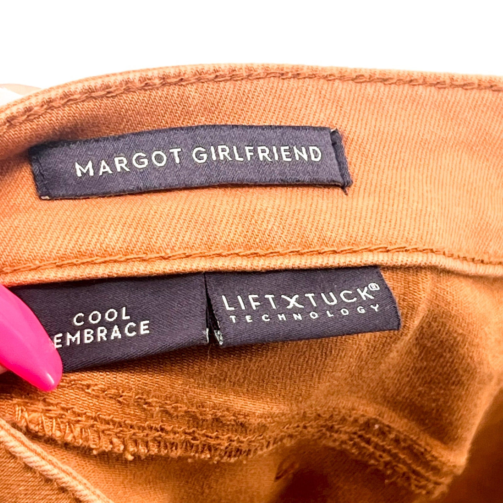 NYDJ Womens Margot Girlfriend Straight Leg Jeans Size 8 PETITE Rust Brown NWT