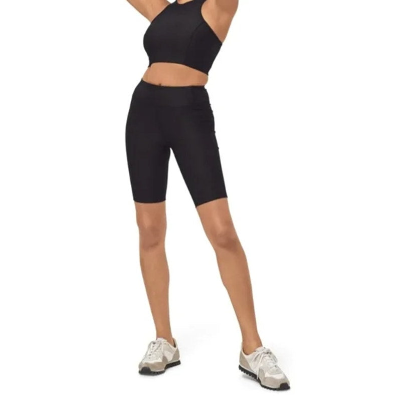 OUTDOOR VOICES Women's Warmup 10" Shorts XS Black Stretch Mid Rise Biker NWT