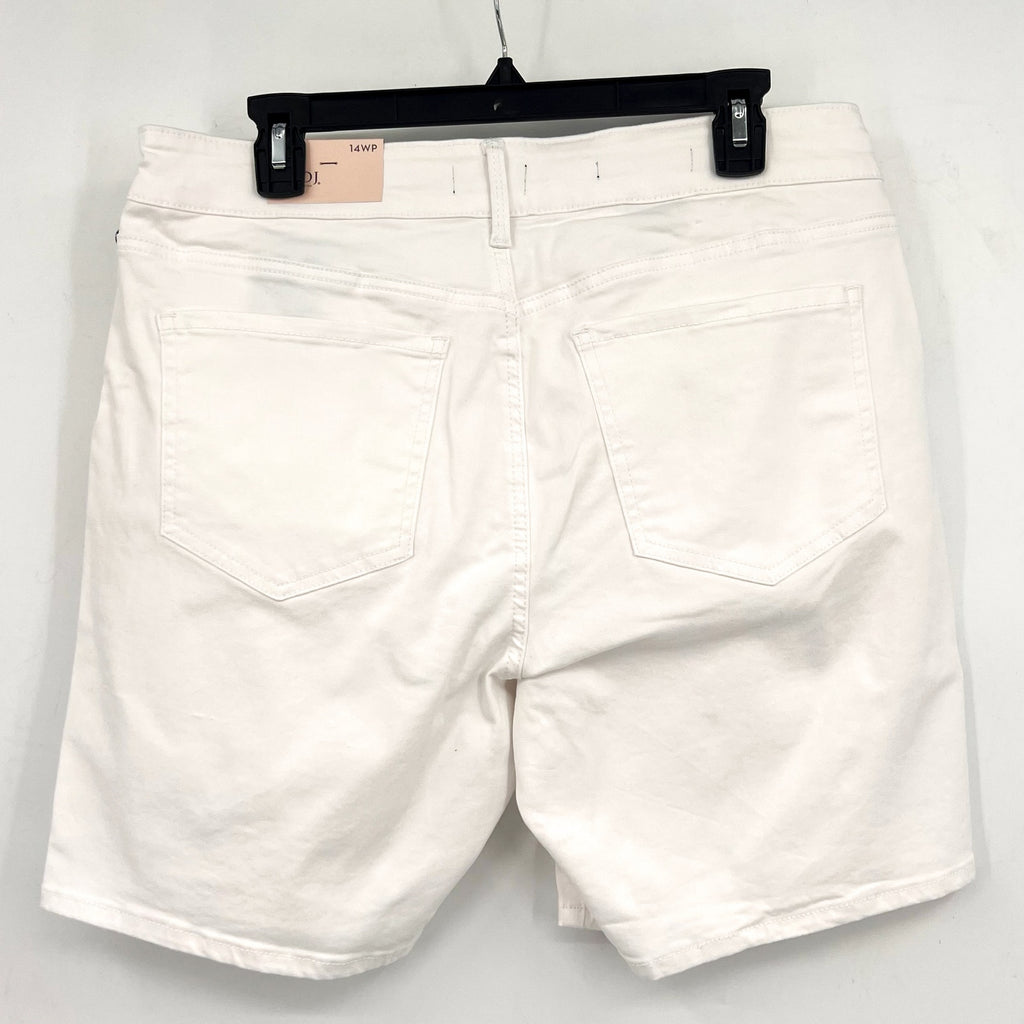 NYDJ Womens Ella Denim Shorts Size 14W PETITE Optic White 8" Inseam NWT