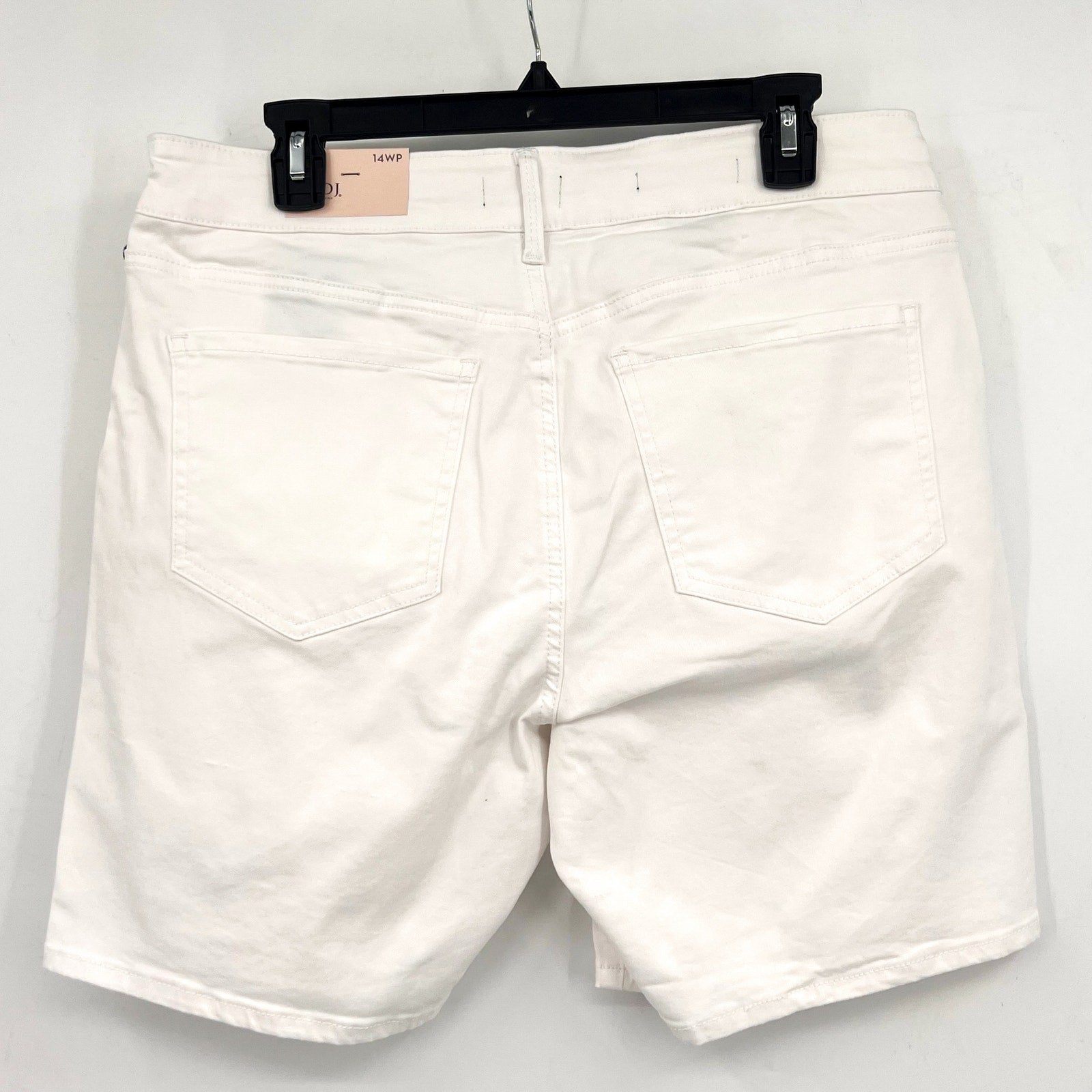 NYDJ Womens Ella Denim Shorts Size 14W PETITE Optic White 8" Inseam NWT