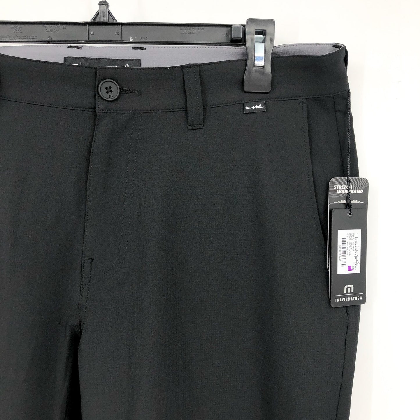 TRAVIS MATHEW Men's Starnes 9" Chino Shorts Size 34 Black Heater Series NWT