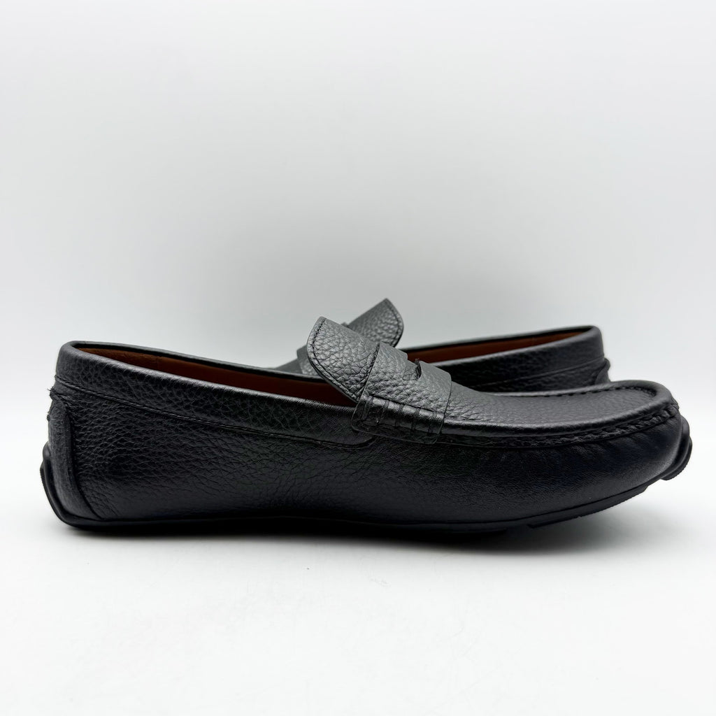 Coach Mens Luca Driver Loafer US 7.5 EU 40.5 Black Leather Slip On Round Toe NIB