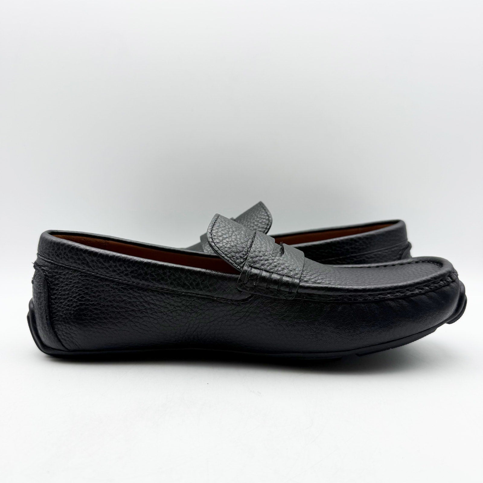 Coach Mens Luca Driver Loafer US 7.5 EU 40.5 Black Leather Slip On Round Toe NIB