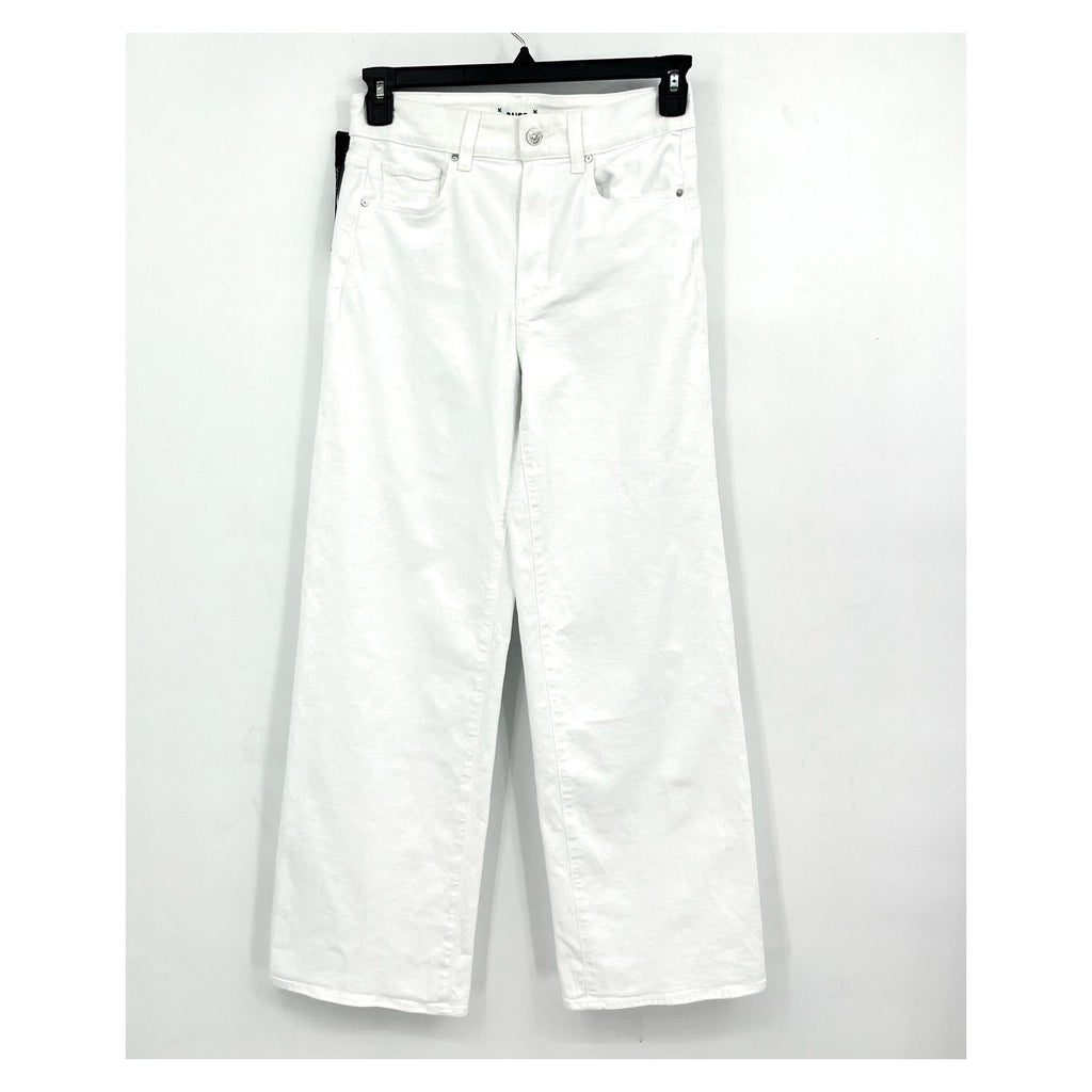 PAIGE Women's Sasha Wide Leg Jeans Size 28 US 6 Crisp White Stretch Denim NWT