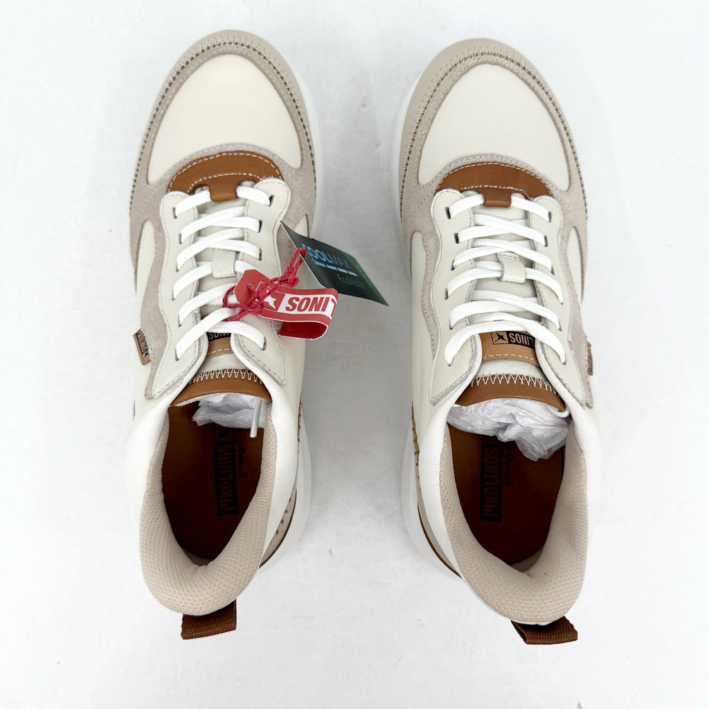 Pikolinos Womens Zahara Casual Sneakers EU 42 Size 11 Cream Tan Suede NIB