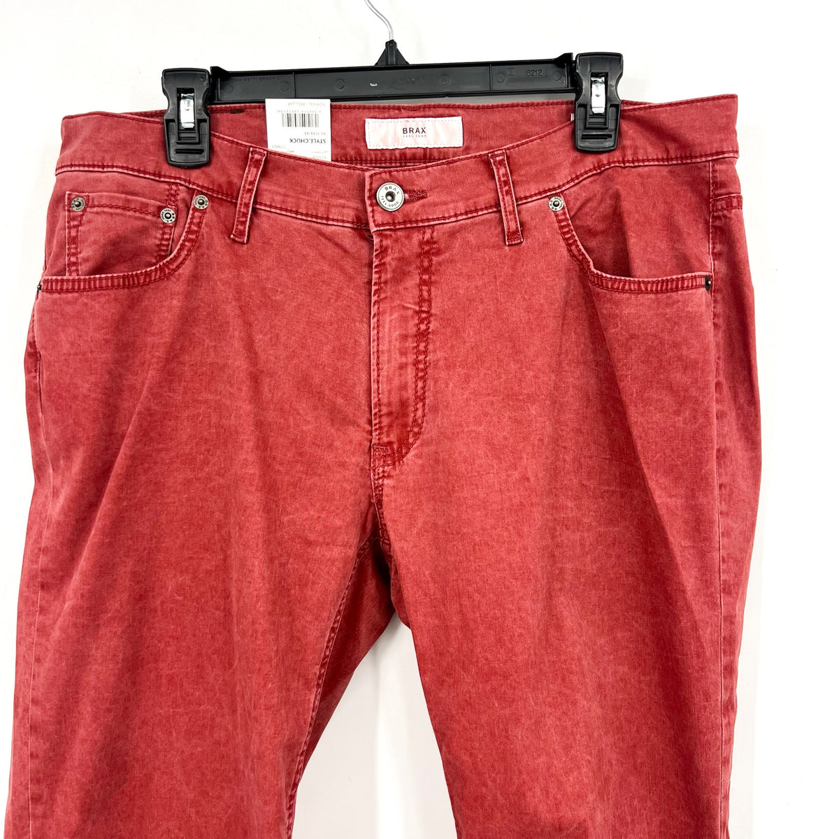 BRAX Men's Chuck Modern Fit Chino Pants 36x32 Burnt Red Frozen Color NWT