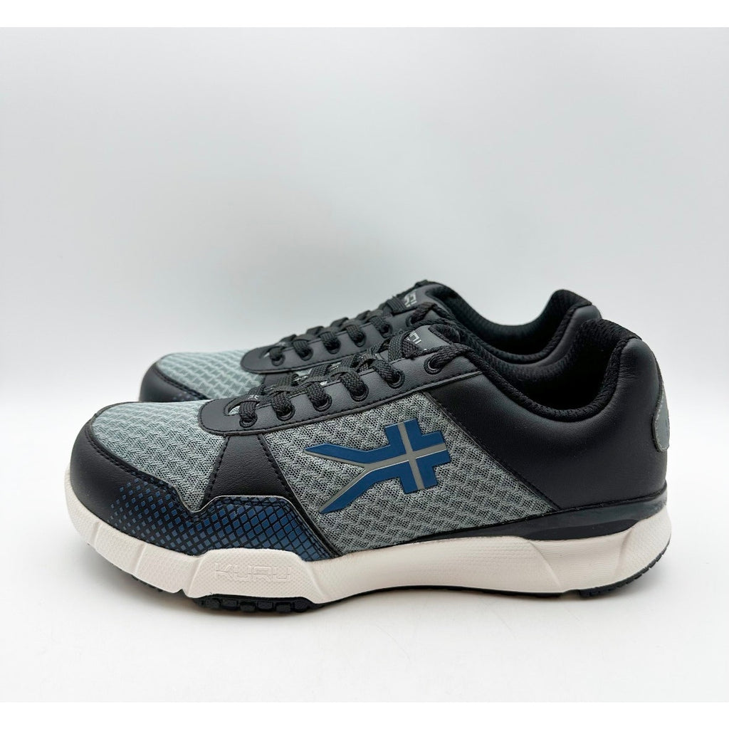 KURU Mens Quantum Athletic Shoes Size 8.5 WIDE Black White Gray Sneakers NWOB