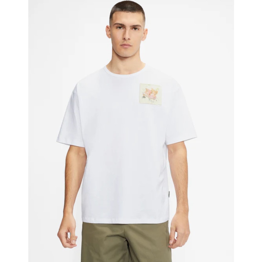 TED BAKER Men's Nofan Embroidered Logo T-Shirt Size 5 White Short Sleeve NWT