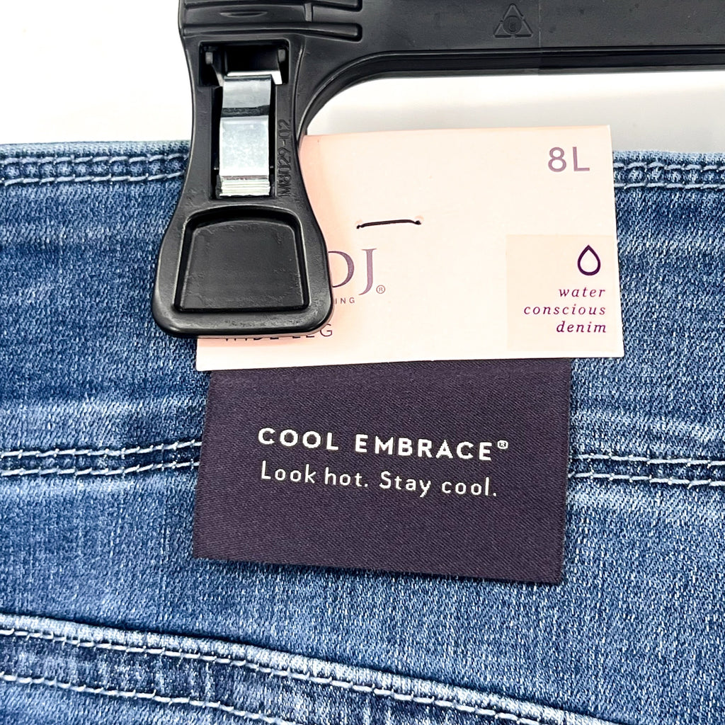 NYDJ Womens Cool Embrace Major Wide Leg Capri Jeans Size 8L Compass Blue NWT