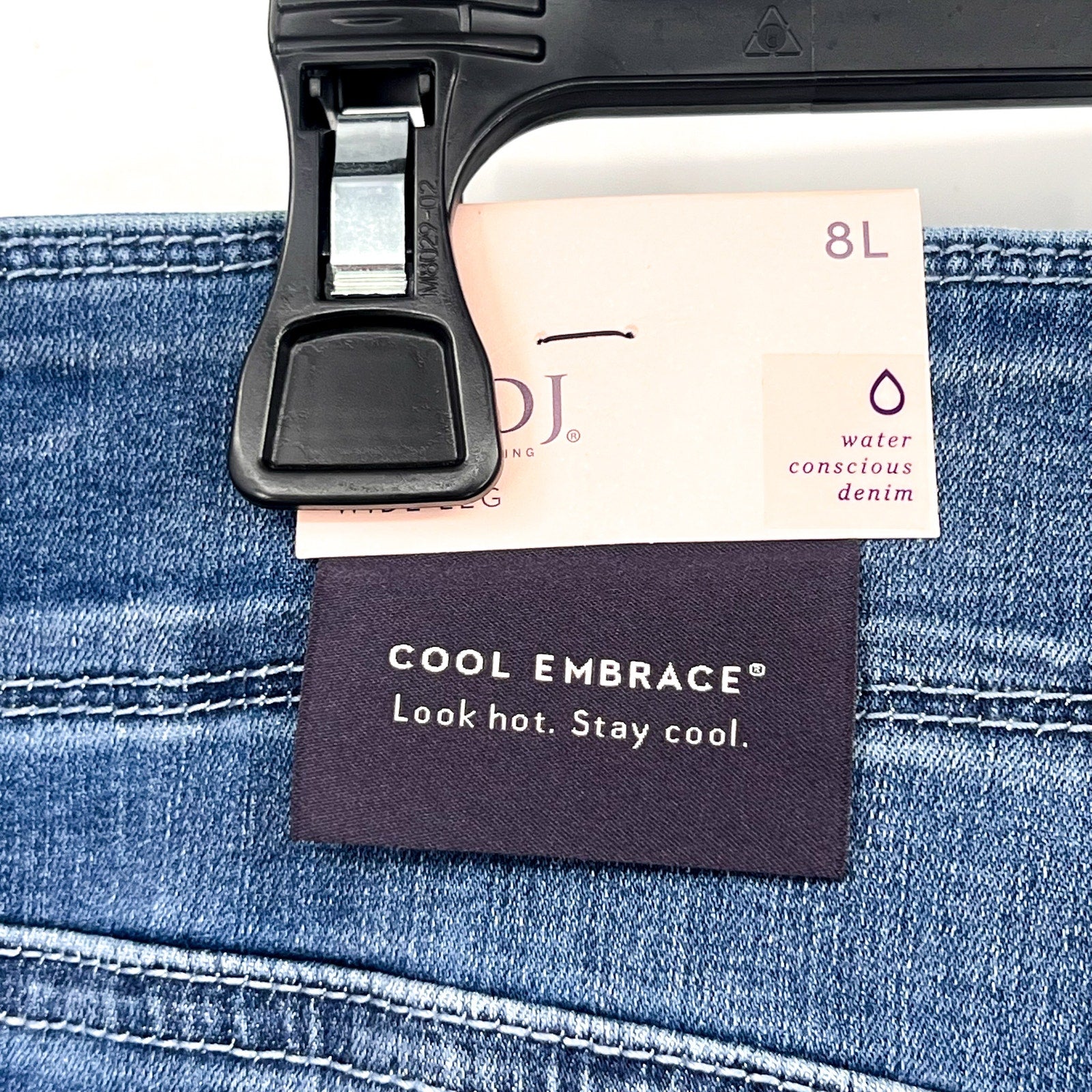 NYDJ Womens Cool Embrace Major Wide Leg Capri Jeans Size 8L Compass Blue NWT