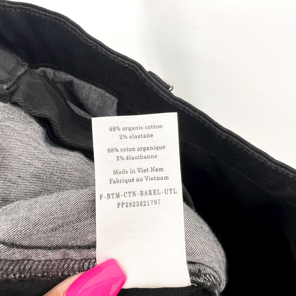 EVERLANE Women's The Utility Barrel Pants Size 10 Black Cotton Twill NWT