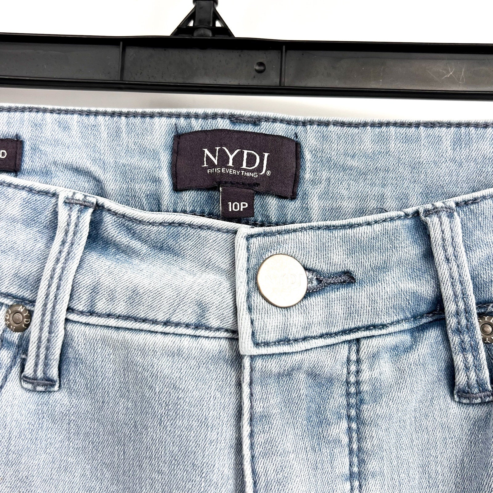 NYDJ Womens Margot Girlfriend Jeans Size 10 PETITE Kingston Blue NWT