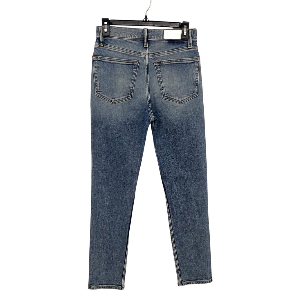 RE/DONE Women's Mid 80s Slim Straight Leg Jeans 26x27 US 2 Blue High Waist NWT