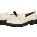 Franco Sarto Womens Cassandra Loafers US 10 Cream White Vegan Patent Leather NIB