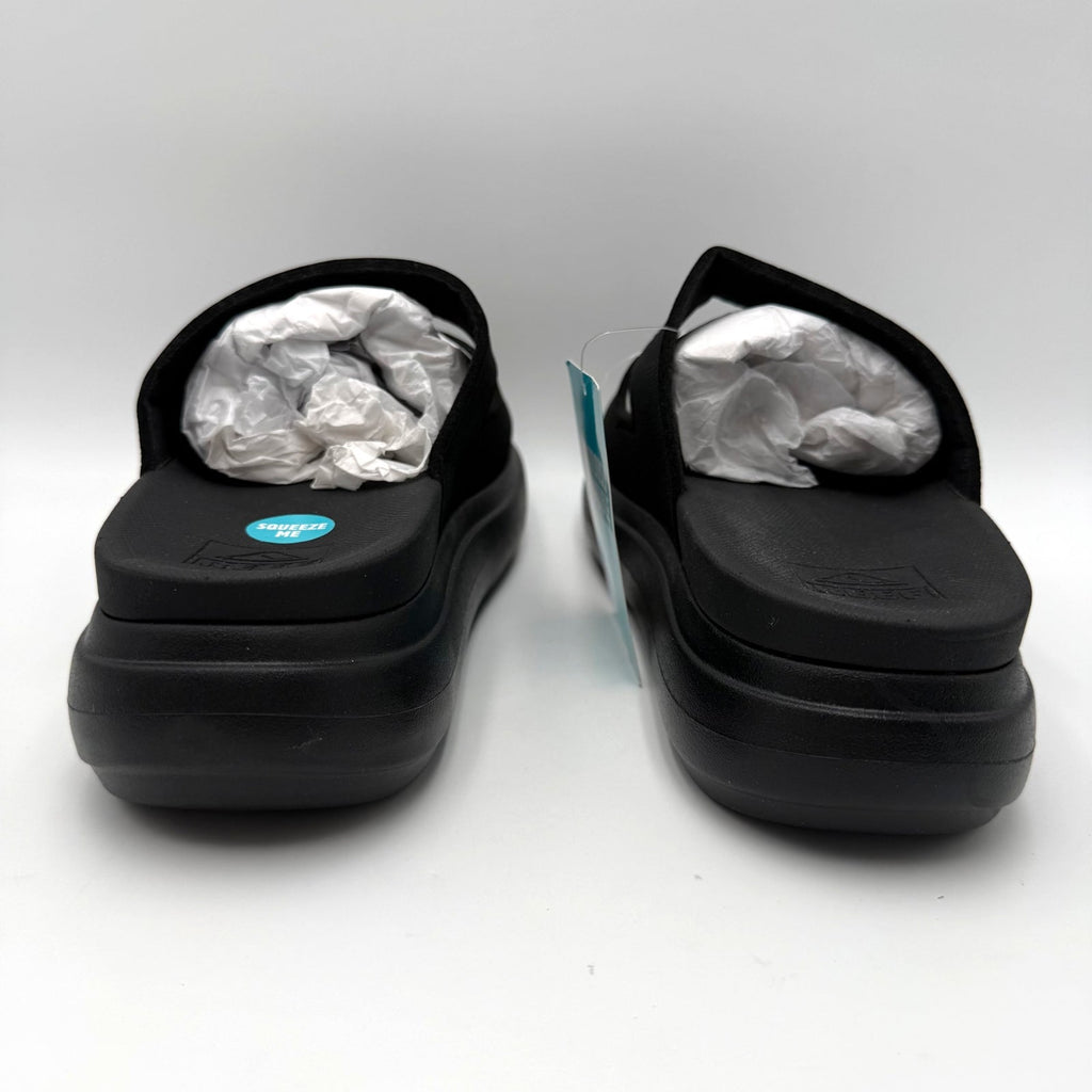 Reef Womens Cushion Bondi 2 Bar Slide Sandals Size 10 EU 41 Black Platform NWT