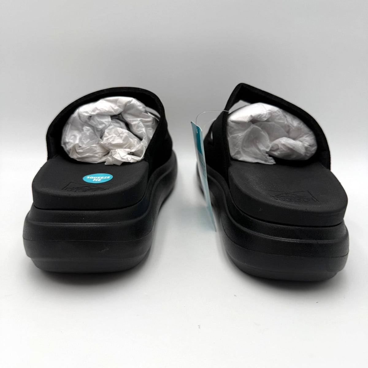 Reef Womens Cushion Bondi 2 Bar Slide Sandals Size 10 EU 41 Black Platform NWT