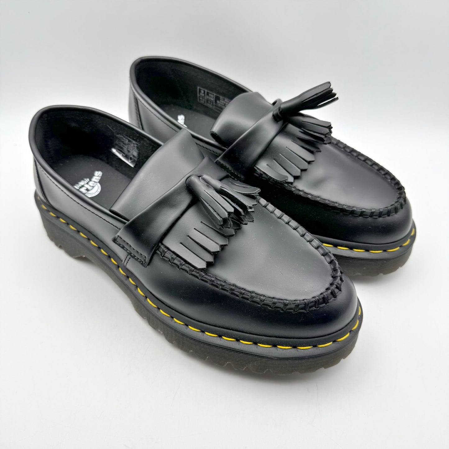 DR MARTENS Mens Adrian Bex Loafer EU 46 US 12 Black Tassel Leather NWOB