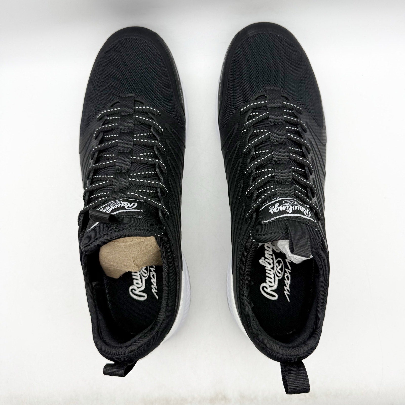 Rawlings Mens Roster 174931 Baseball Cleats Size 8 Black White NWOB